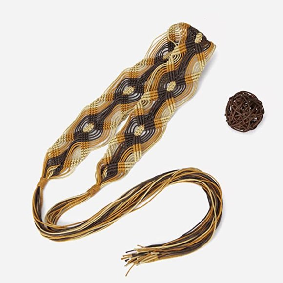 Women's Bohemian Style Rope Braid Waist Belt U33